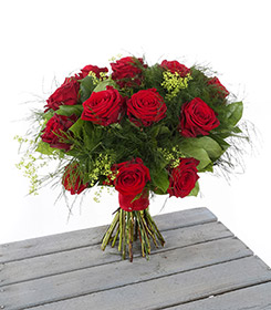 TRUE LOVE a dozen red roses