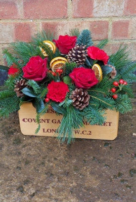 Christmas Crate Arrangement