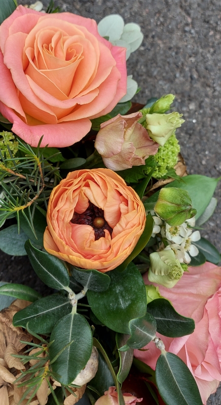 Peach and Orange Wreath