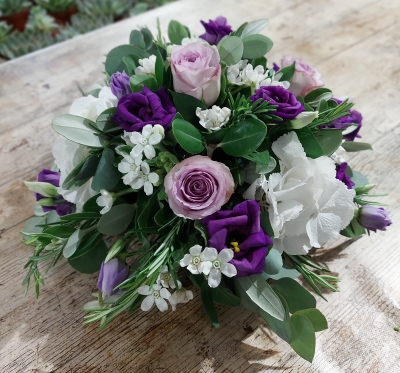 Purple and White Posy