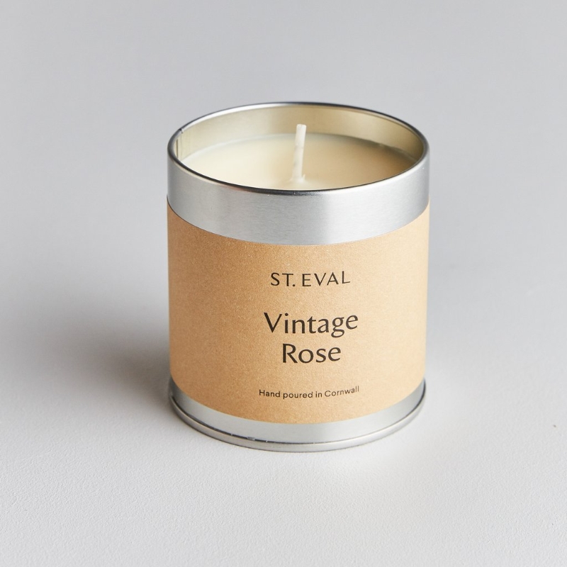 Vintage Rose Scented Tin Candle