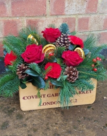 Christmas Crate Arrangement