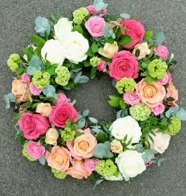 Vibrant rose wreath